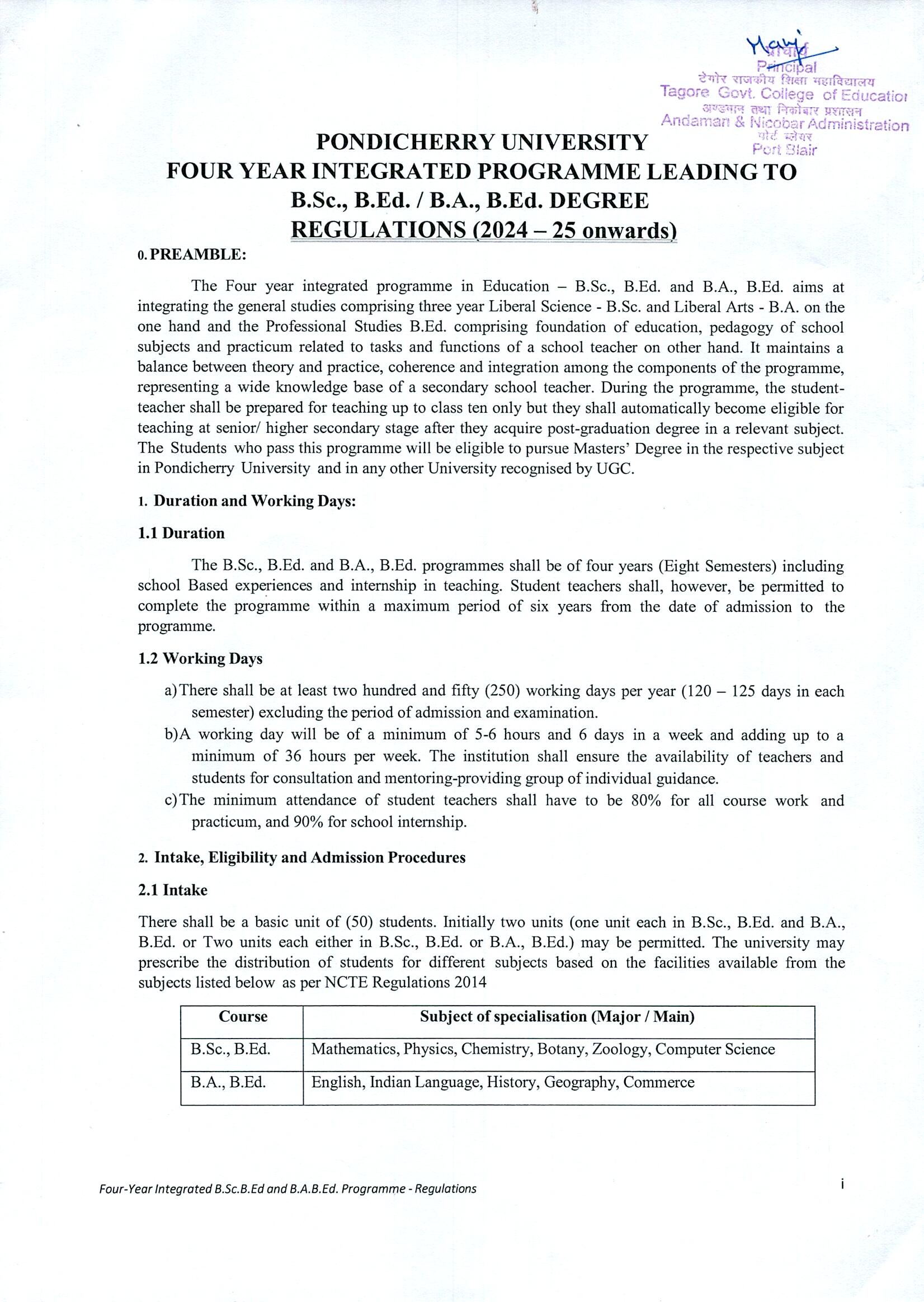 Examination schedule page 7